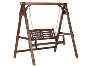 HOLLYWOODSCHAUKEL 2-Sitzer Dunkler Holzfarbton Nerito