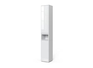 Vicco Badschrank, Weiß Hochglanz, Holzwerkstoff,