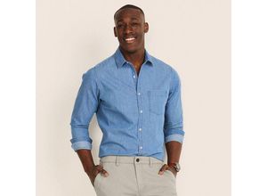 Leichtes Jeans-Hemd, Herren, Blau,