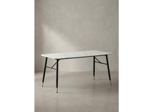 Esstisch Marmoroptik Metall Rechteckig Modern