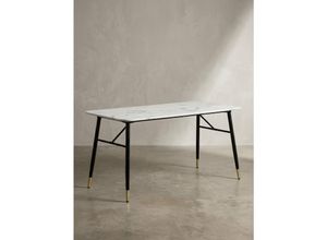 Esstisch Marmoroptik Metall Rechteckig Modern