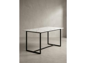 Esstisch Marmoroptik Metall Rechteckig Modern
