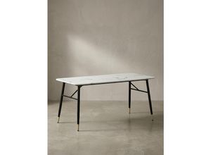 Esstisch Marmoroptik Metall Rechteckig Modern