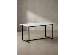 Esstisch Marmoroptik Metall Rechteckig Modern