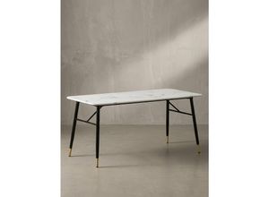 Esstisch Marmoroptik Metall Rechteckig Modern
