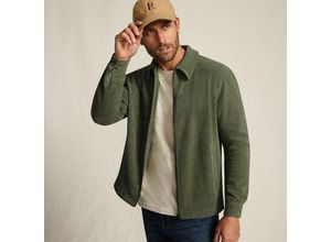 Stretchcord-Hemdjacke, Herren, Grün, Polyester/Polyester-Mischung,