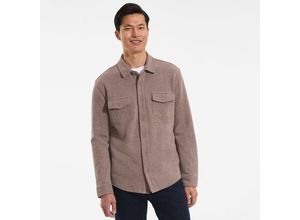 Bedford-Hemdjacke, Herren, Braun, Baumwoll-Mischung/Polyester-Mischung,