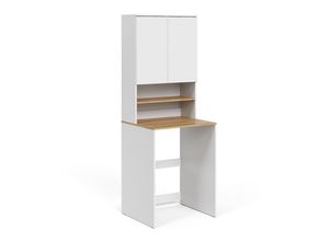 Vicco Waschmaschinenschrank, Weiß, Eiche Artisan,