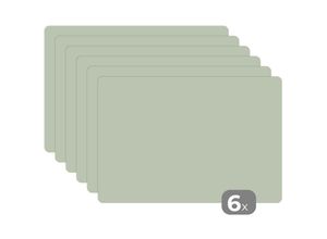 MuchoWow Platzsets, Salbeigrün, Kunststoff, Rechteckig,