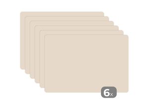MuchoWow Platzsets, Beige, Kunststoff, Rechteckig,