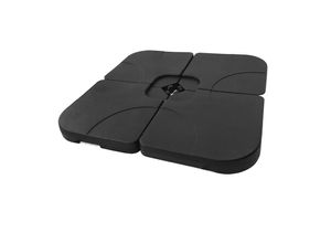 Livingandhome Sonnenschirmfuss, Schwarz, Kunststoff, Rund,