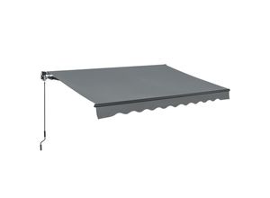 Juskys Gelenkarmmarkise, Grau, Textil, 300x250x250