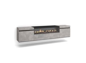 Skraut Home Tv-Schrank, Grau, Hellgrau,