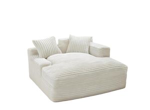 Vercart Chaiselongue, Beige, Textil, 135x80x152