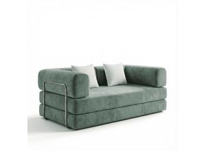 Coco Living Schlafsofa, Salbeigrün, Textil,