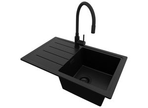 Primagran Granitspüle, Schwarz, Schwarz, Schwarz,