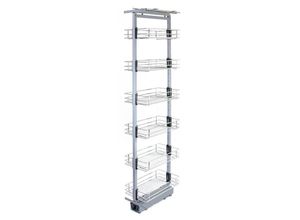 Kukoo Vorratsschrank, Silber, Metall, 25.2x195x46