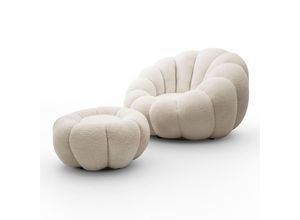 Lookway Drehsessel, Beige, Textil, 95x60x95