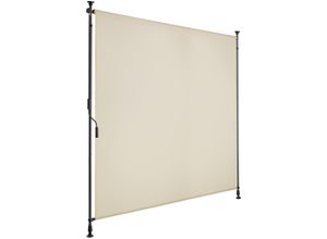 tectake Klemmmarkise, Beige, Kunststoff, 158x310
