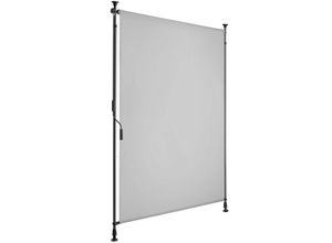 tectake Klemmmarkise, Hellgrau, Kunststoff, 108x310