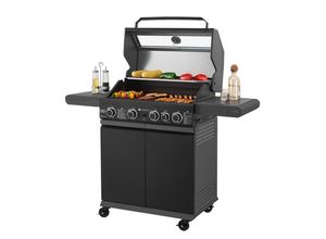 Juskys Gasgrill, Schwarz, Metall, 133x114x57 cm, Grills & Outdoor-Küchen, Gasgrills