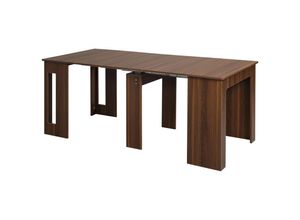 Homcom Esstisch, Braun, Holzwerkstoff, Nachbildung,
