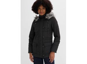bonprix Steppjacke mit Kapuze, schwarz,