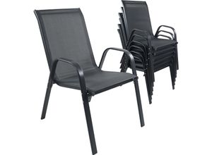 VCM 6-tlg. Set Gartenstuhl, Metall
