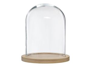 Atmosphera Createur d´interieur Deko-Glaskuppel, Beige, Glas, 23x29.5x23 cm, Dekoration, Skulpturen & Dekoobjekte, Dekoobjekte