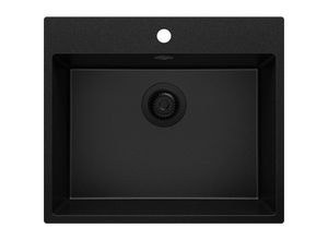 Primagran Spülbecken, Schwarz, Schwarz, Kunststoff,