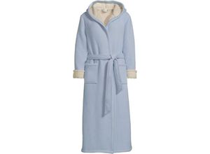 Bademantel mit Fleecefutter für Damen, Damen, size: regular, Blau, Polyester/Viskose, by Lands' End