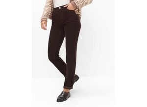 Brax Damen Cordhose Style CAROLA BRUNETTE, dunkelbraun, Gr. 48K
