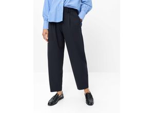 Brax Damen Bundfaltenhose Style MEGAN S NAVY, dunkelblau, Gr. 42K