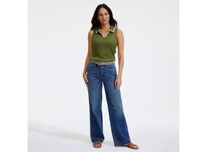 Recover Jeans High Waist mit weitem Bein in Tall-Größe, Damen, size: tall, Blau, by Lands' End