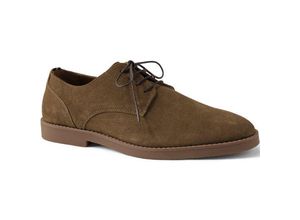 Veloursleder-Schnürschuhe für Herren, Herren, size: regular, Grau, by Lands' End
