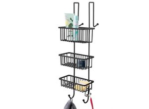 bremermann Duschregal,, Schwarz, Metall, 25x75x12 cm, Badezimmer, Baden & Duschen, Duschablagen