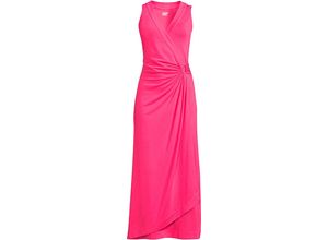 Ärmelloses Maxi-Wickelkleid aus Baumwolle/Modal-Mix für