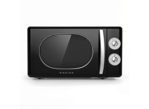 SWEISS Vintage-Mikrowelle MOVI9, 20L Schwarz,