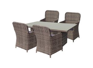 5tlg. Tischgruppe Gartenmöbel Gartentisch Stuhl Garten Sessel Gartensessel Tisch