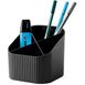 HAN Stiftehalter Re-X-LOOP schwarz 100% Recyclingmaterial 4 Fächer 11,1 x 12,1 x 10,6 cm