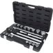KS Tools 1/4'' Steckschlüssel-Satz, 21-teilig, Außen-12-kant, Zollgrößen, matt satiniert verchromt
