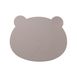 LindDNA - Kinder-Tischset Bär, Softbuck cool grey