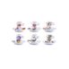 Zeller Present Espressotasse »Faces«, (Set, 12 tlg.), 6 Tassen, 6 Untertassen