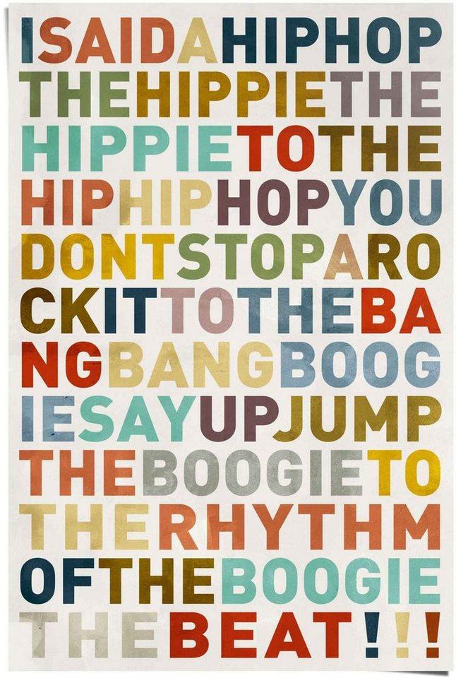 Reinders! Poster Poster I said a HipHop Farbig - Hip-Hop - Songtext - Musik, Musiker (1 St), bunt