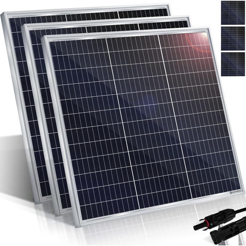 Solarpanel Monokristallin Solarmodul Solarpanel - 18 v für 12 v Batterien Photovoltaik - Solarzelle Solaranlage PV-Anlage Solar für Wohnwagen 3er Set