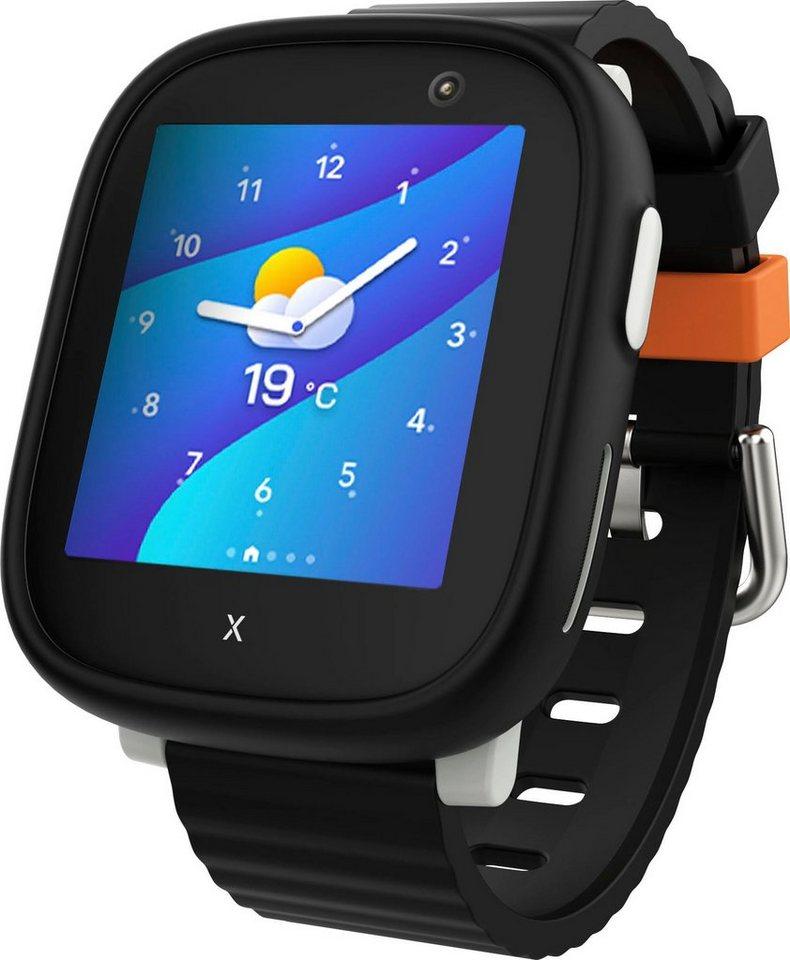 Xplora X6Play Kinder Smartwatch (3,86 cm/1,52 Zoll, Android Wear), inkl. Connect Sim Karte & Panzerglass Displayschutz, schwarz