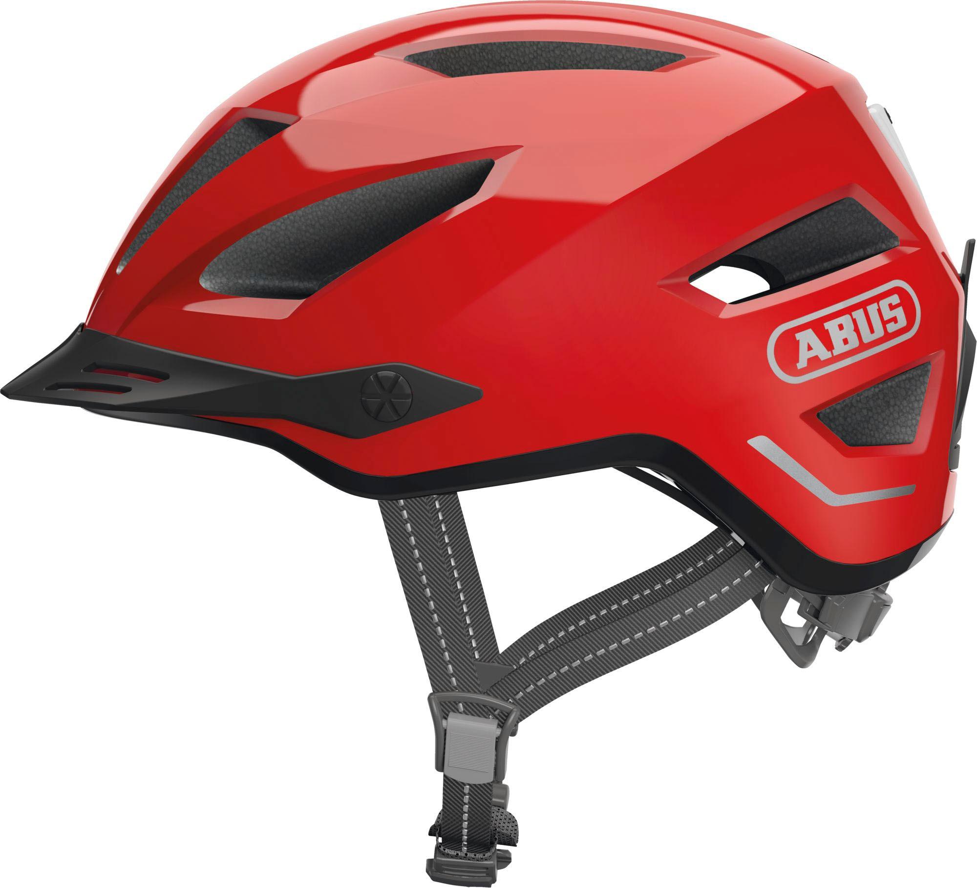 Fahrradhelm ABUS "PEDELEC 2.0" Helme Gr. L Kopfumfang: 56 cm - 62 cm, rot Fahrradhelme für Erwachsene