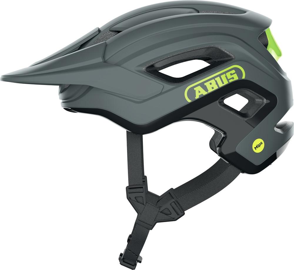 Mountainbikehelm ABUS "CLIFFHANGER MIPS" Helme Gr. L Kopfumfang: 57 cm - 61 cm, grau (concrete grey) Fahrradhelme für Erwachsene