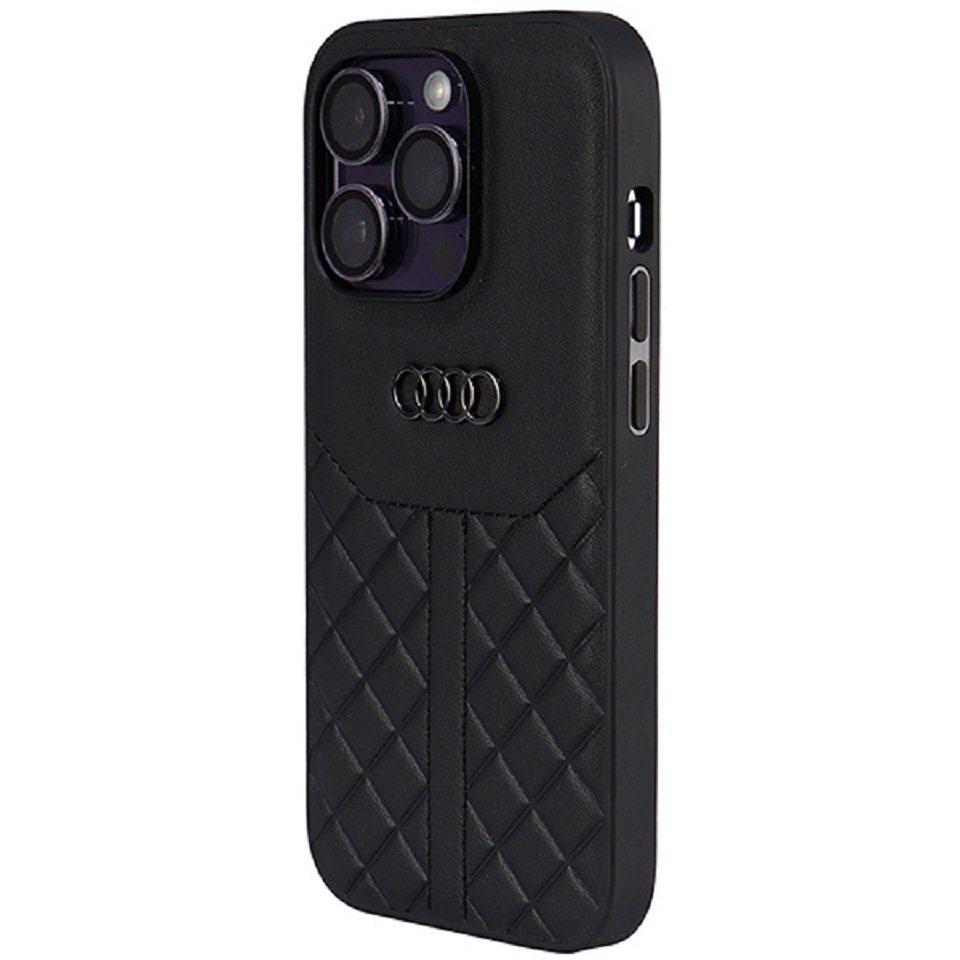 Audi Handyhülle Case iPhone 14 Pro Serie Q8 schwarz Echtleder Logo 6
