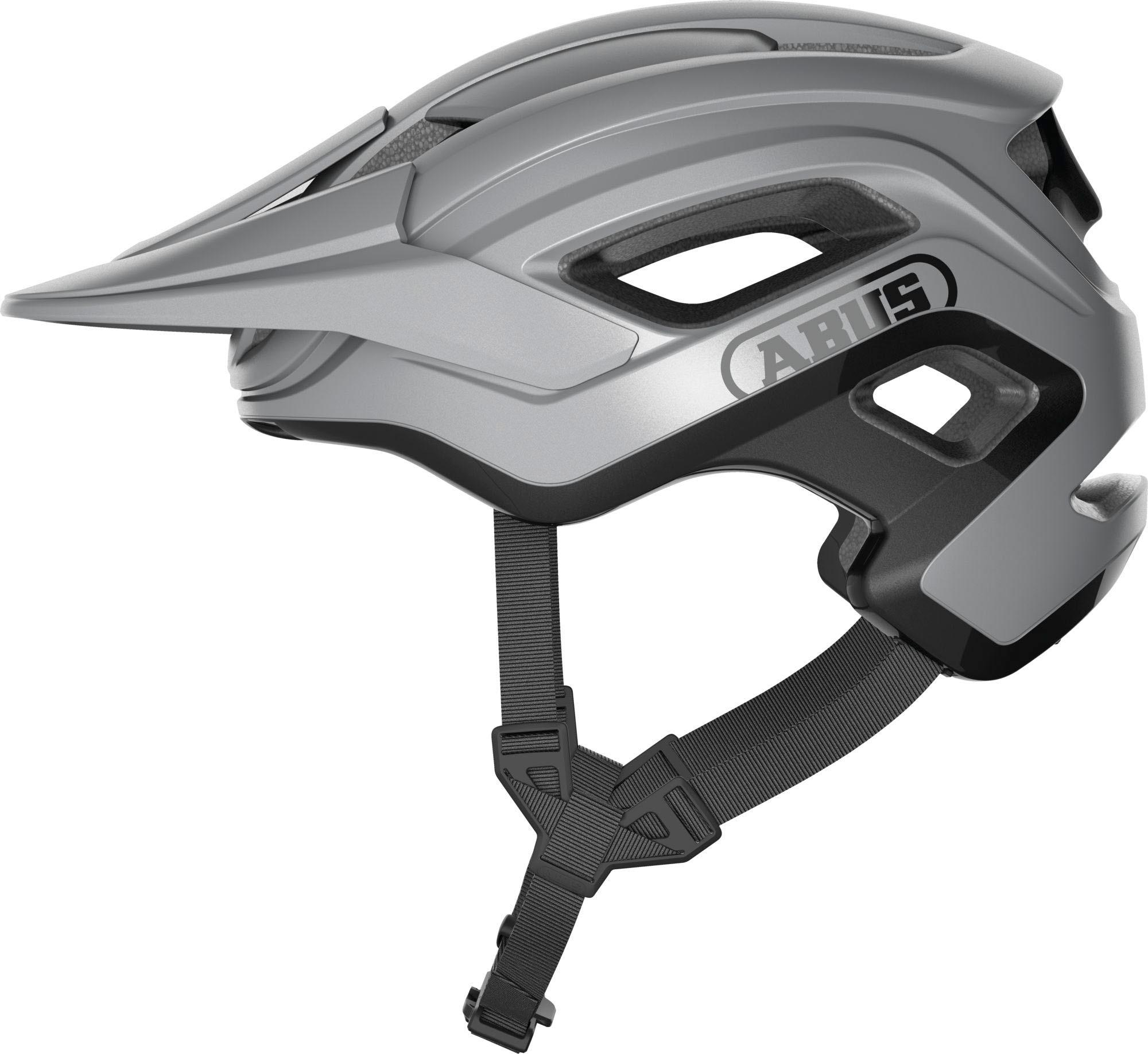 Mountainbikehelm ABUS "CLIFFHANGER" Helme Gr. L Kopfumfang: 57 cm - 61 cm, silberfarben Fahrradhelme für Erwachsene